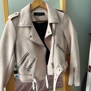 Zara Suede moto jacket